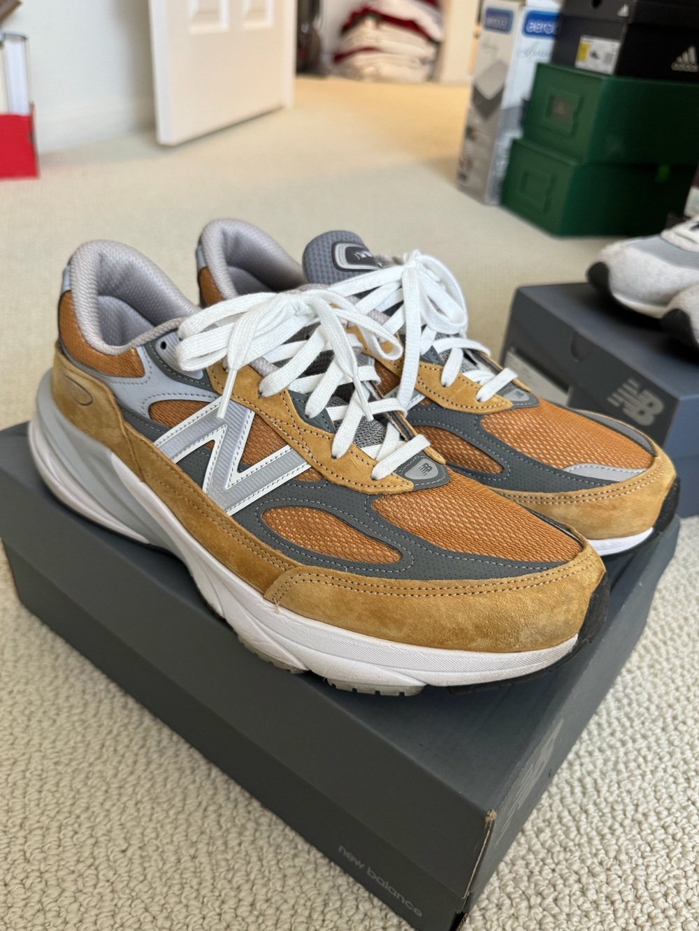 New Balance 990v6 Made in USA U990TN6 Workwear Tan Grey Men’s 10.5 – Very Good C